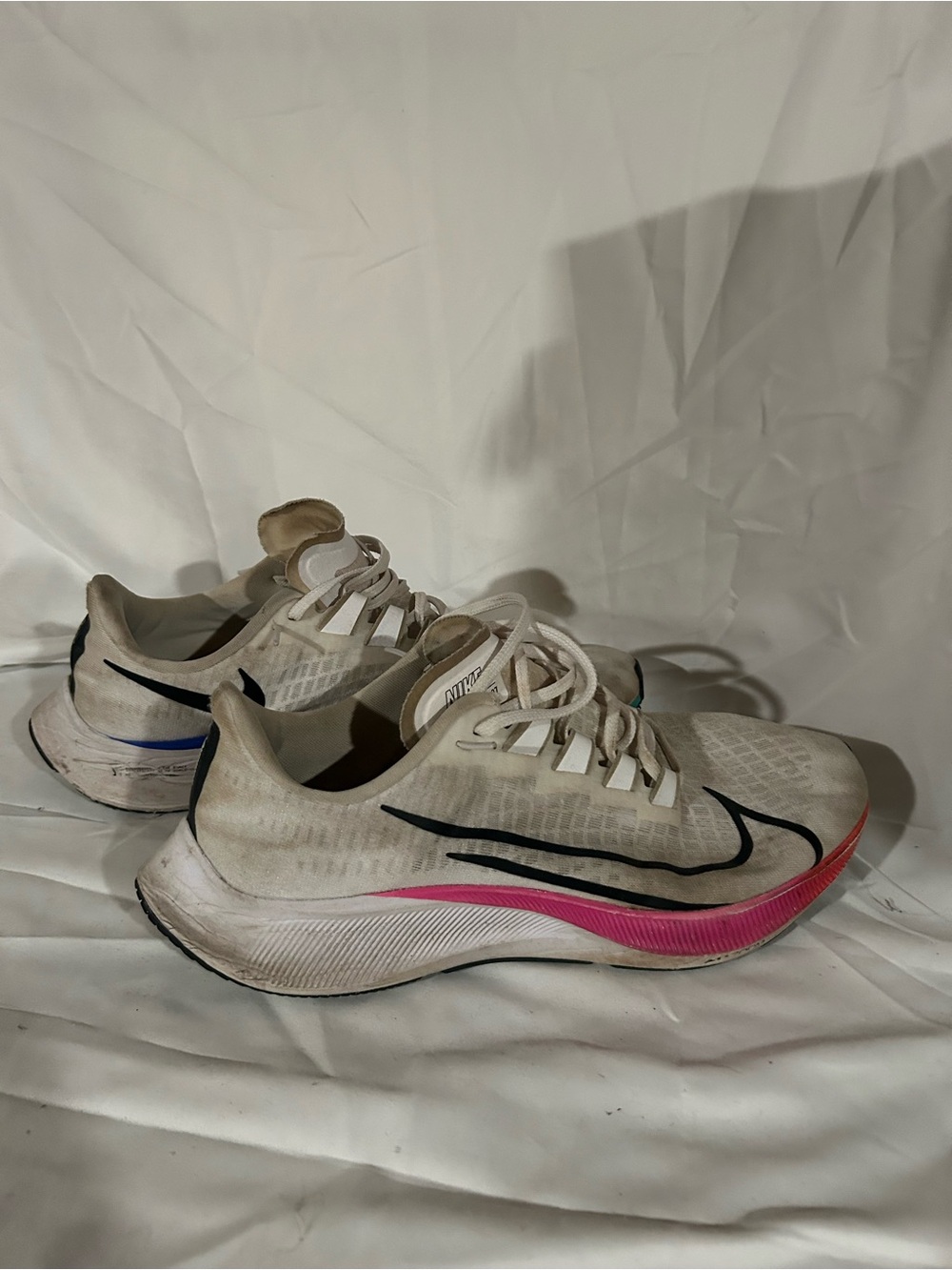 Nike Air Zoom Pegasus 37 White/Pink/Blue (Size 11.5)